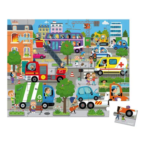 Janod Suitcase Puzzle: City 36 Pieces