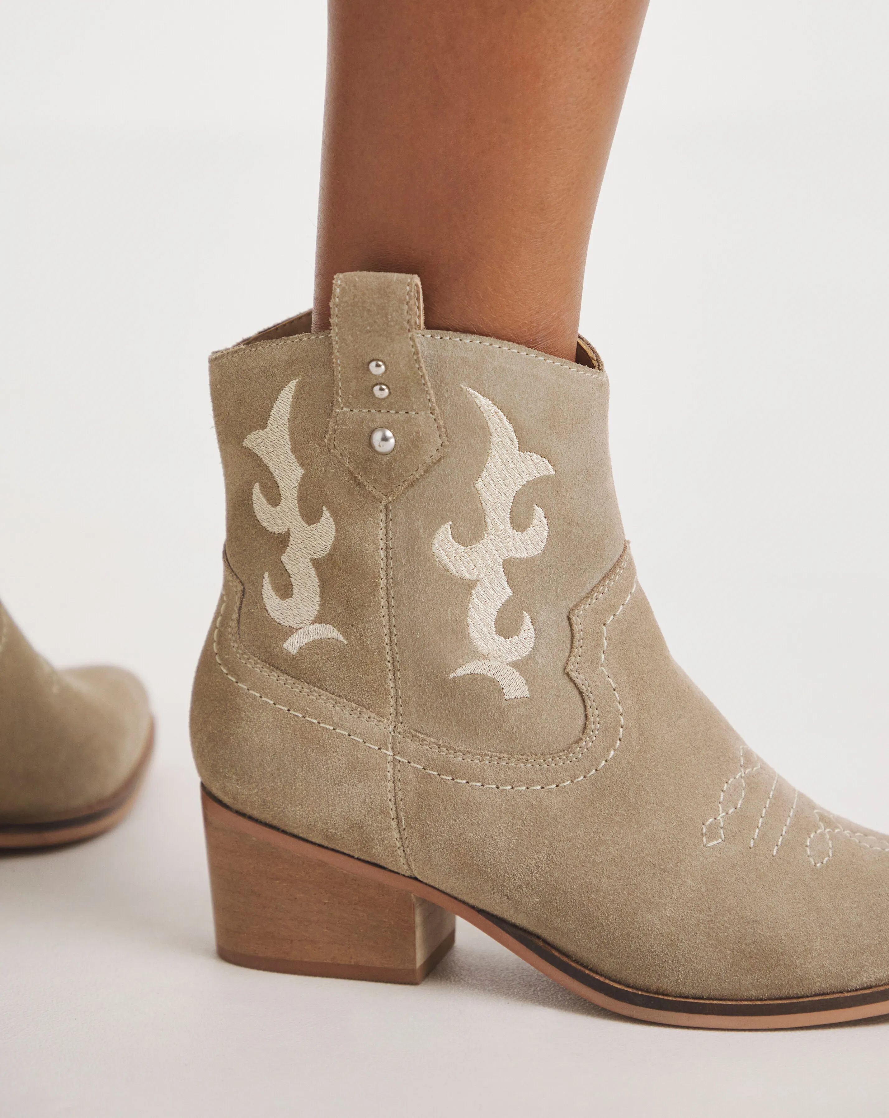 Joe Browns Embroidered Suede Cowboy Boot Wide Fit | Simply Be