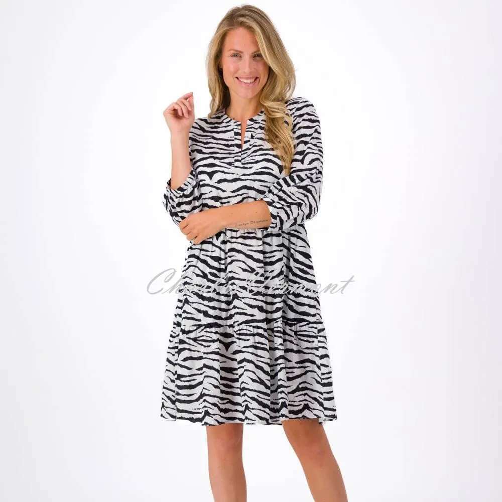 Just White Animal Print Dress - Style J3019