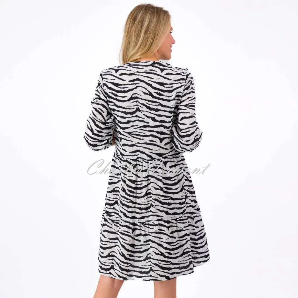 Just White Animal Print Dress - Style J3019