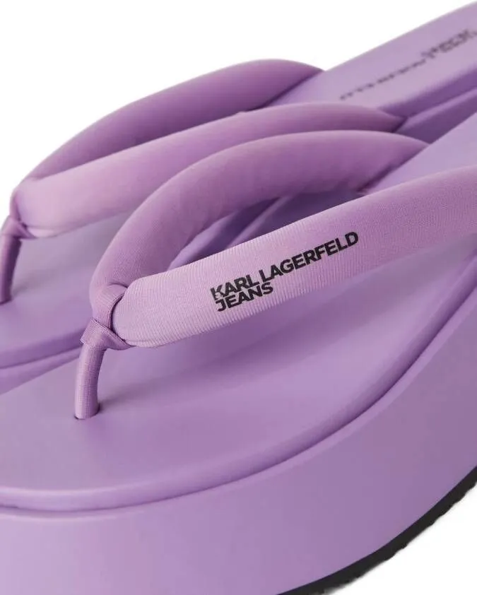 Karl Lagerfeld Puffa wedge sandals Purple