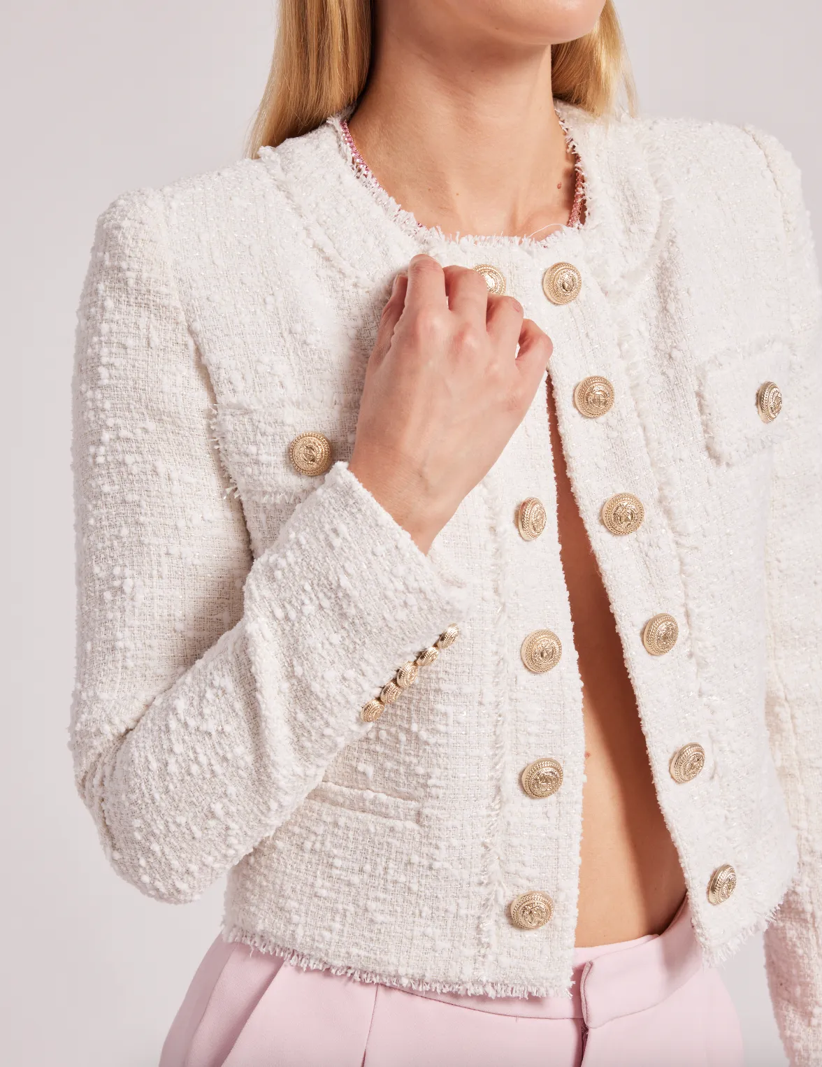 Karson Tweed Jacket - White