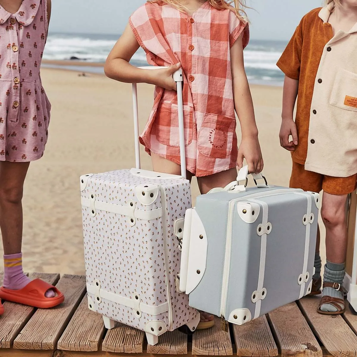 Kids Olli Ella See-Ya Suitcase - Pink Daisies