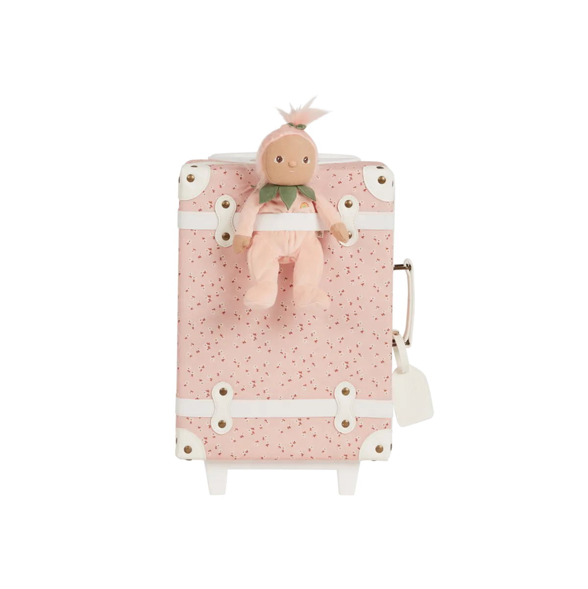 Kids Olli Ella See-Ya Suitcase - Pink Daisies