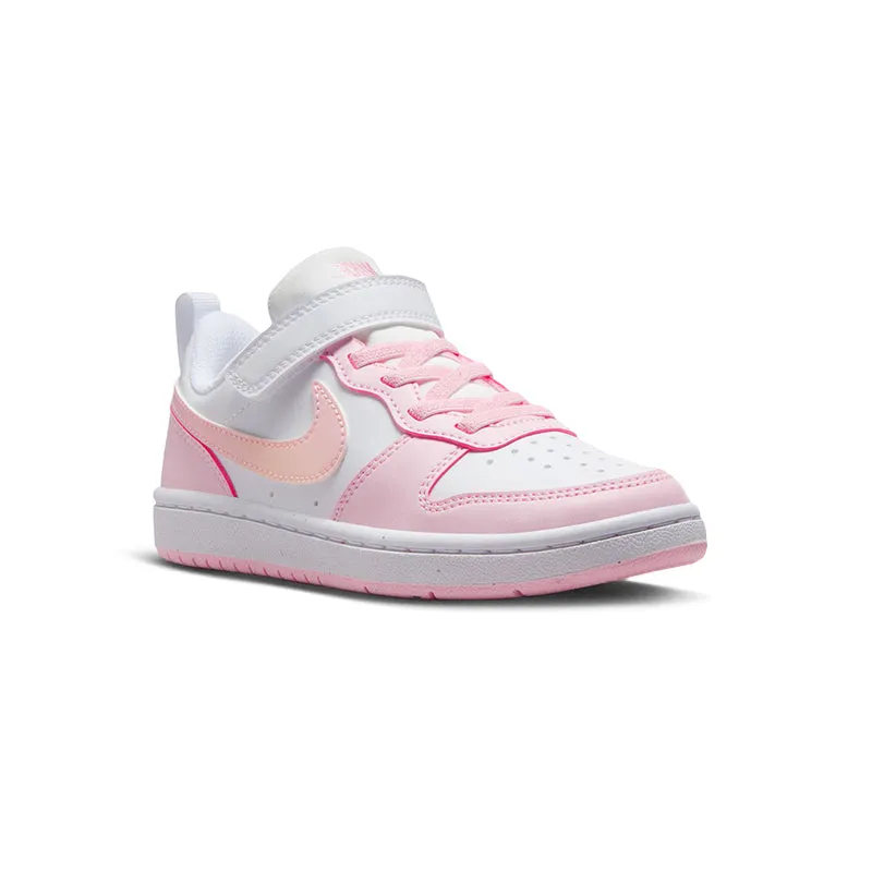 Kid's Preschool Court Borough Low Recraft White/Pink Foam