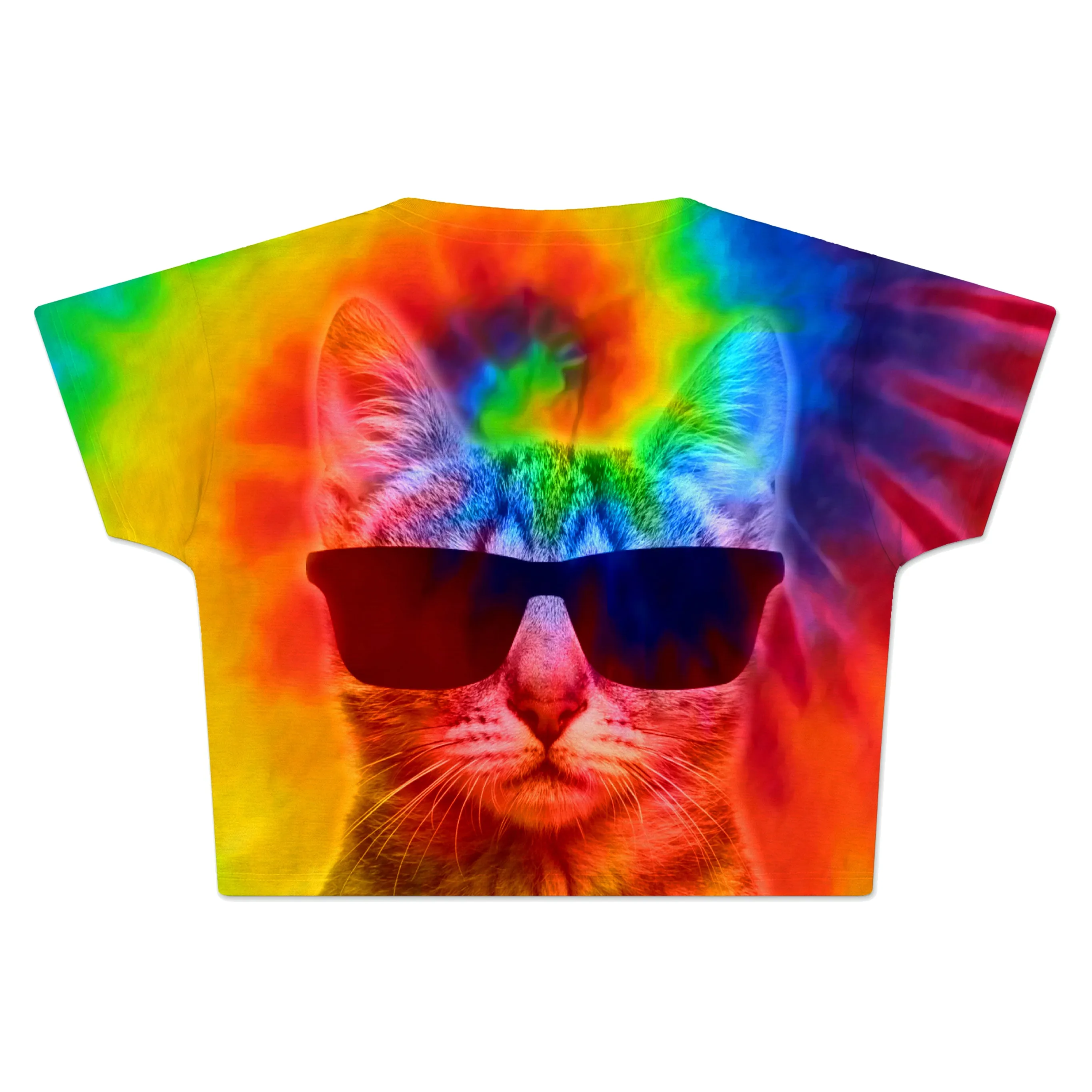 Kitten Tie-Dye Crop Tee