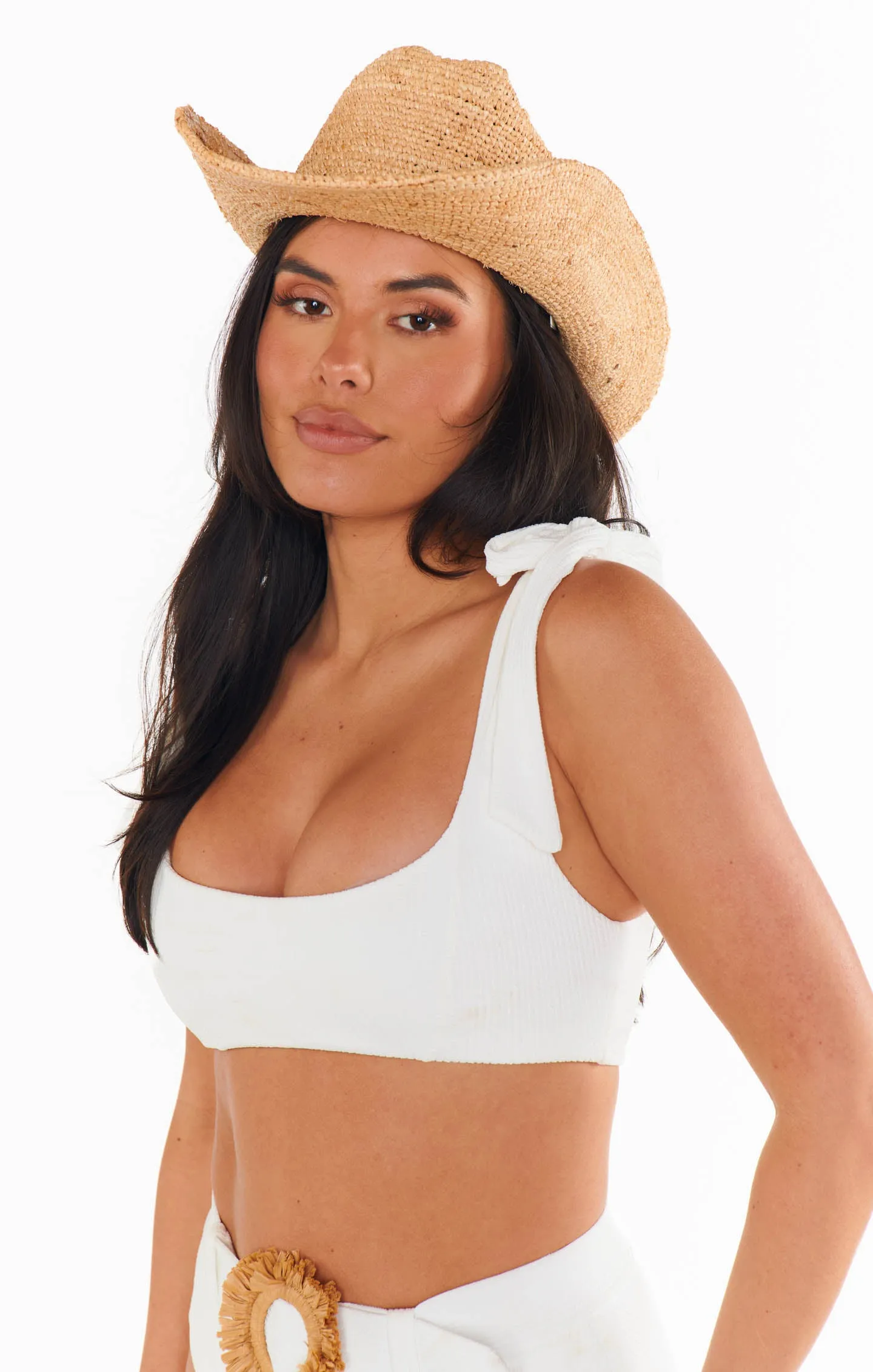 Lack of Color Raffia Cowboy Hat ~ Natural