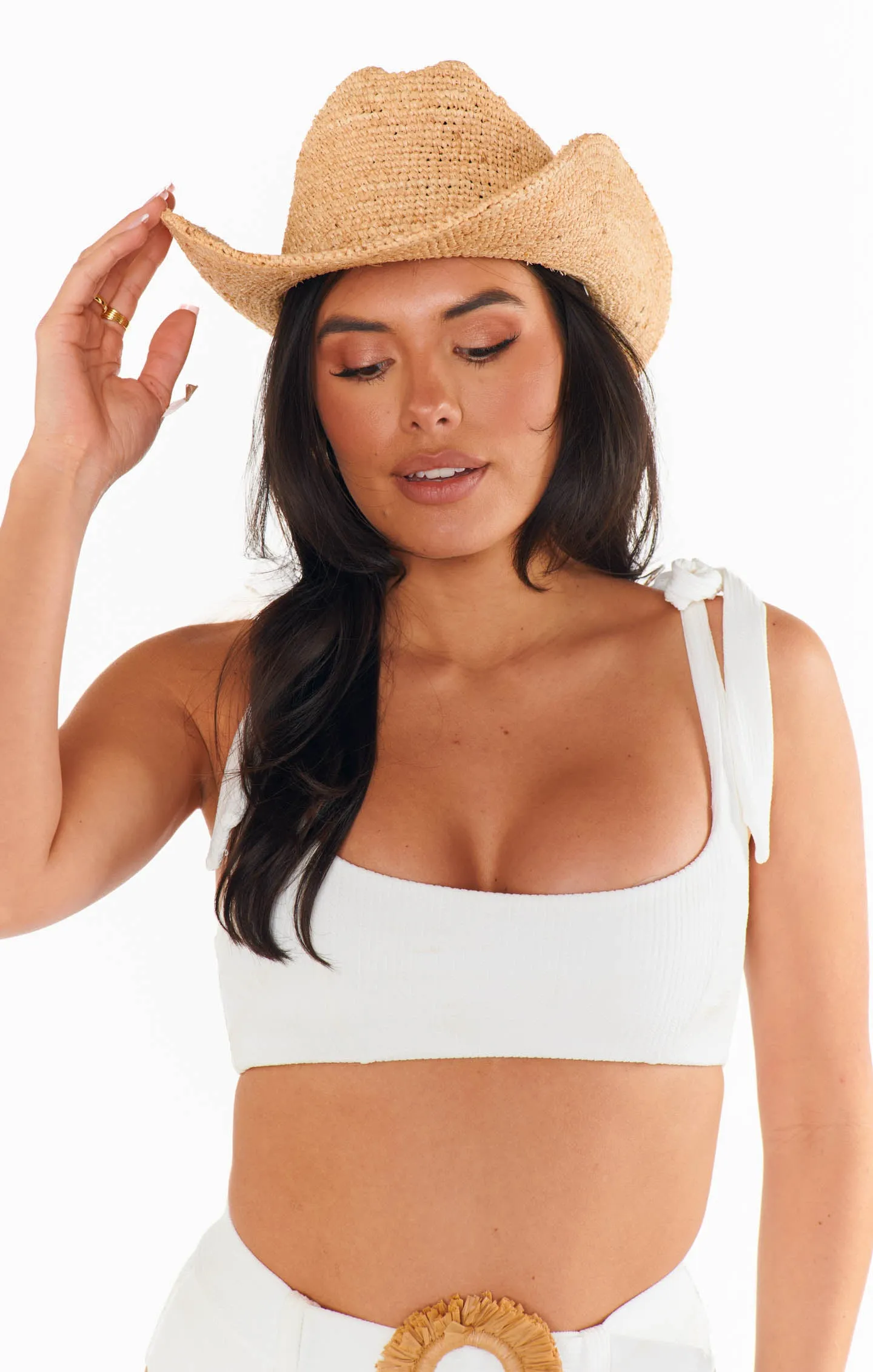 Lack of Color Raffia Cowboy Hat ~ Natural