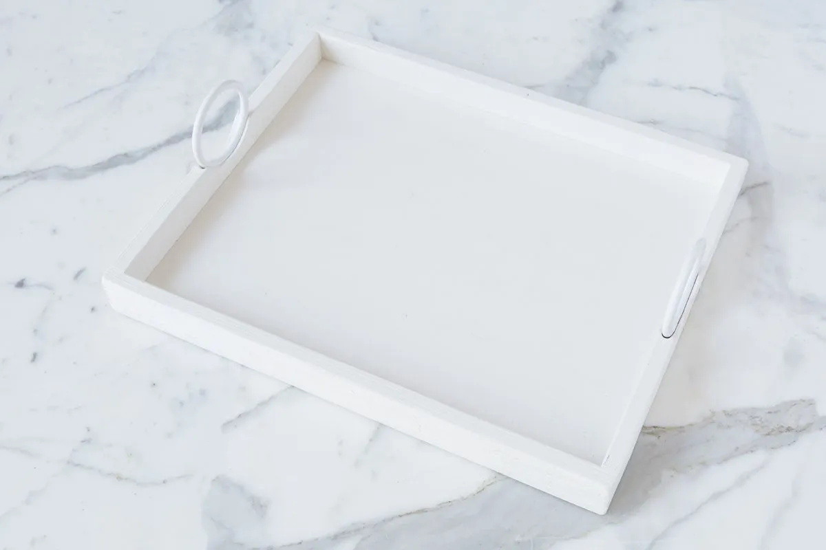 Large | Bianca Rectangle Tray | White