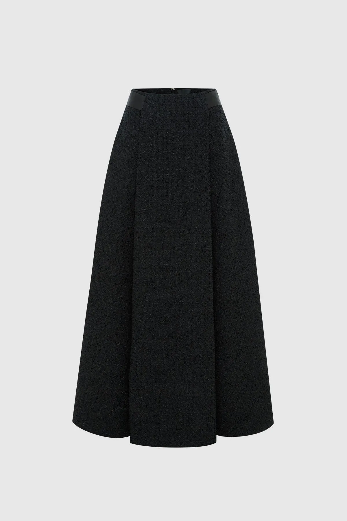 Leo Lin Rafaela Tweed Maxi Skirt - Ebony