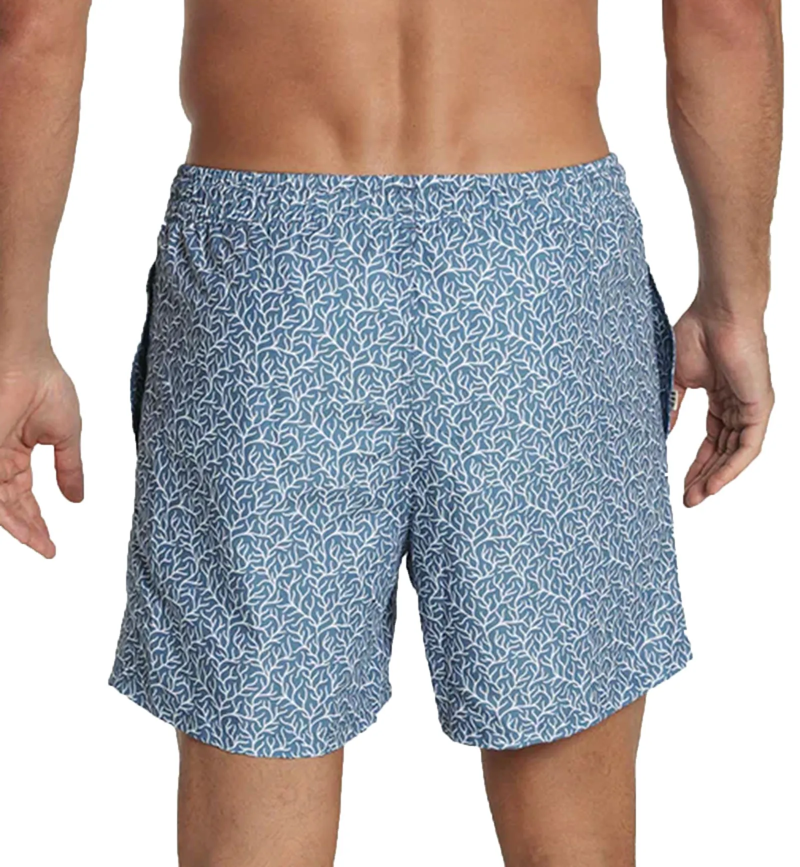 LEO Men's Eco-Friendly Quick Dry 7 inch Swim Trunk (505033) - Coral Print