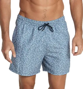 LEO Men's Eco-Friendly Quick Dry 7 inch Swim Trunk (505033) - Coral Print