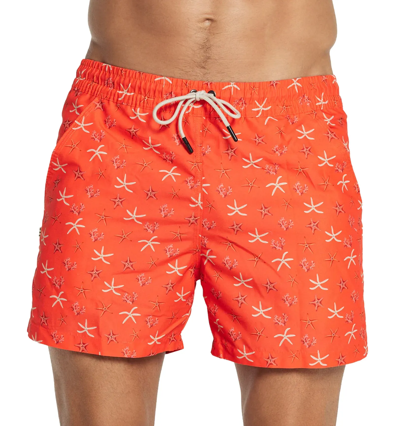 LEO Men's Eco-Friendly Quick Dry 7 inch Swim Trunk (505033) - Starfish Print