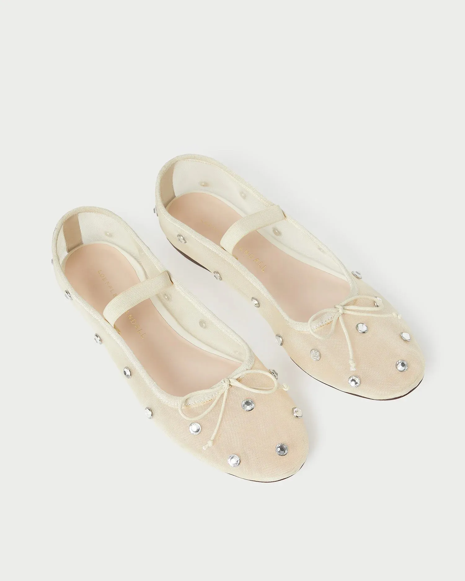 Leonie Soft Ballet Flat | Cream Crystal