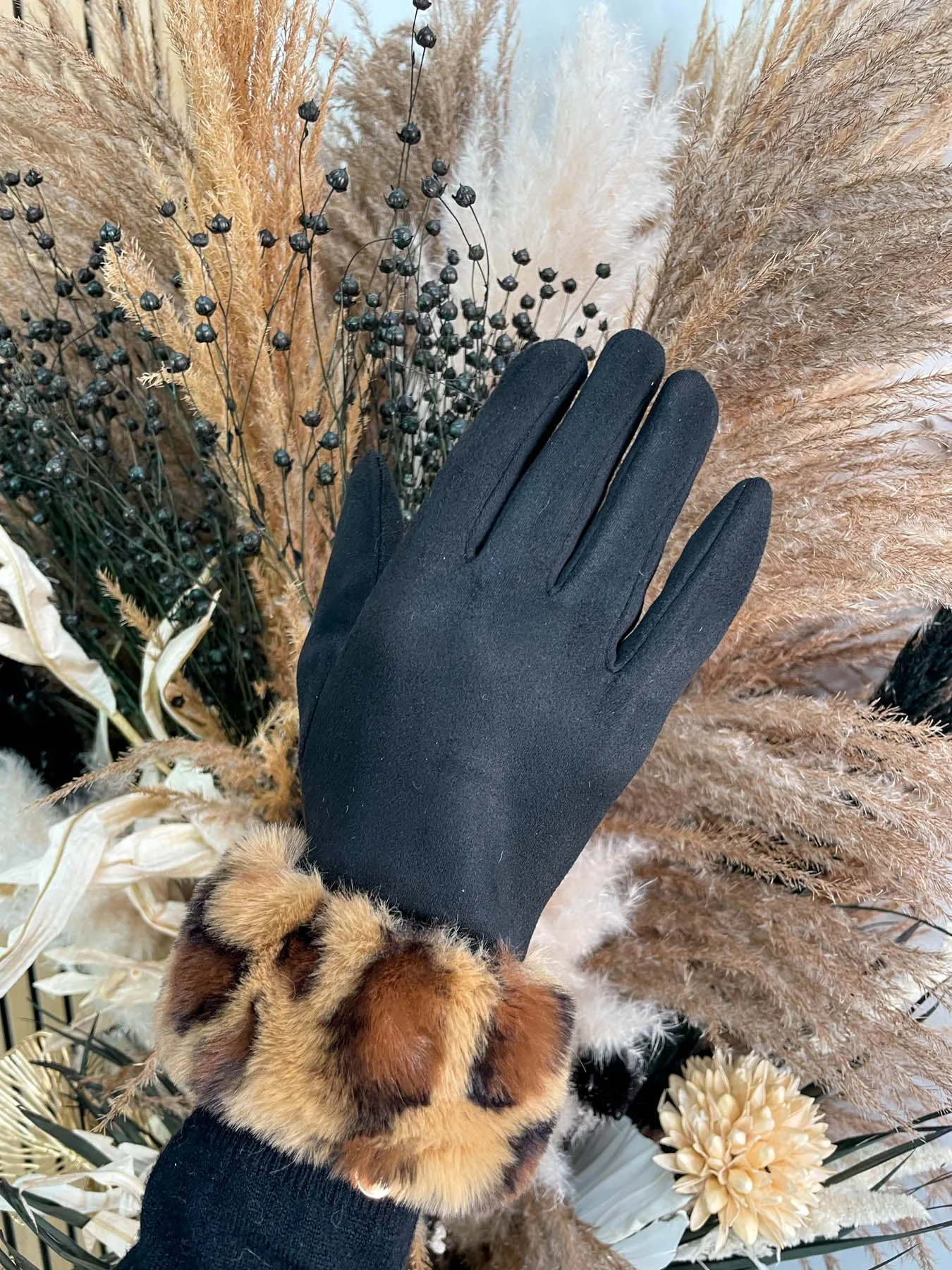 Leopard Fur Glove - 2 Colours