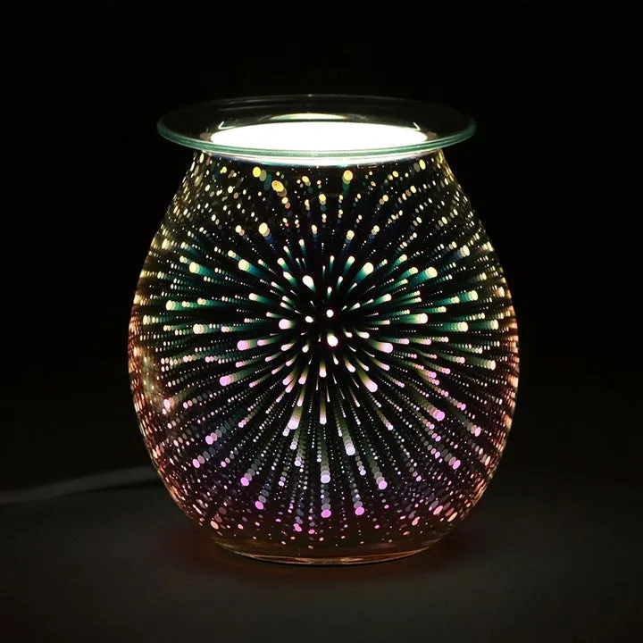 Light Up Electric Oil Burner - 3D stars effect