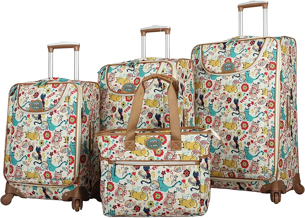 Lily Bloom Furry Friends 4-Piece Luggage Set 