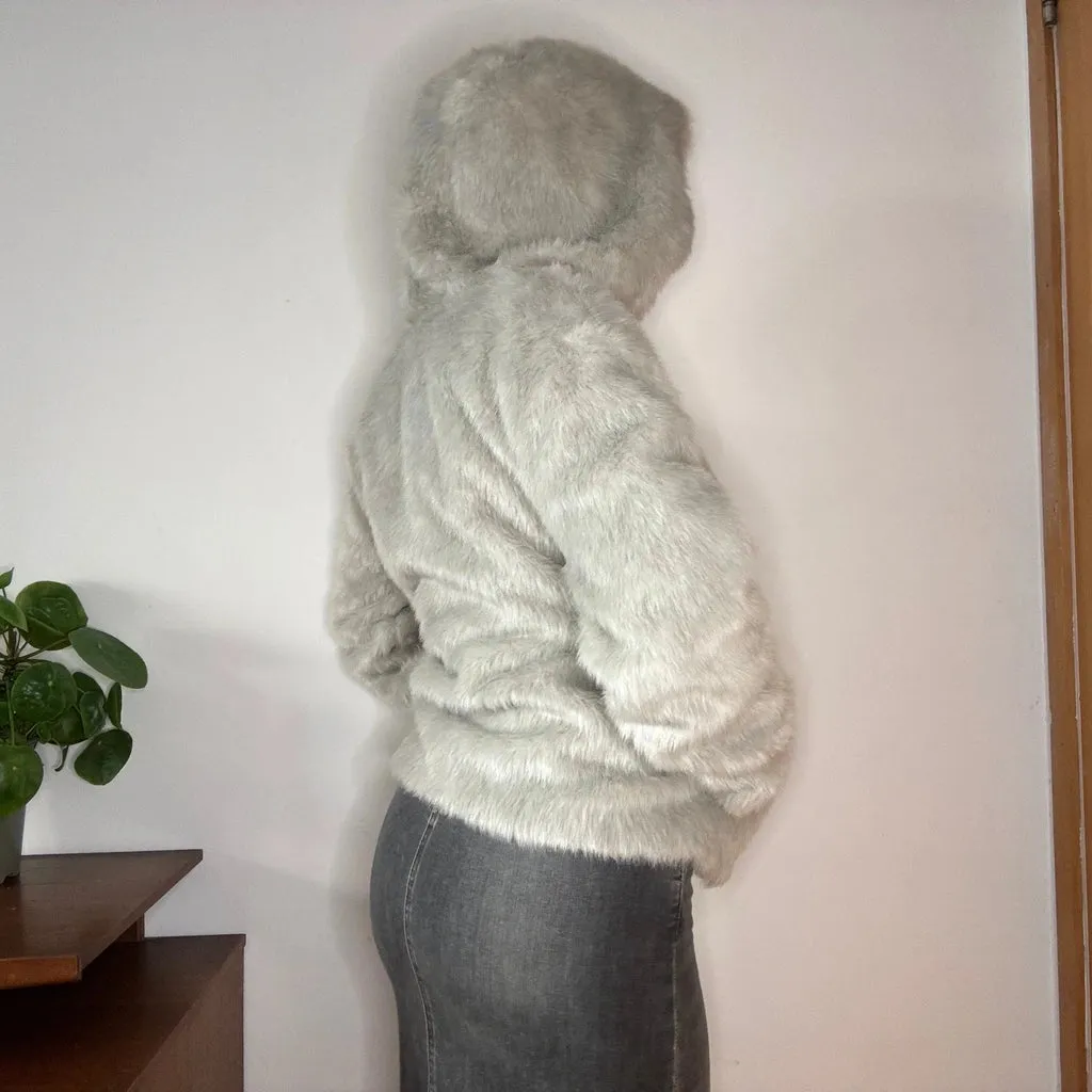 Liu Jo Jacket - Medium Grey Faux Fur