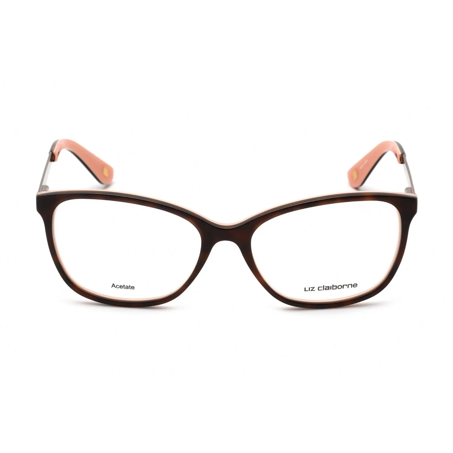 Liz Claiborne L 647 Eyeglasses Havana Peach / Clear Lens