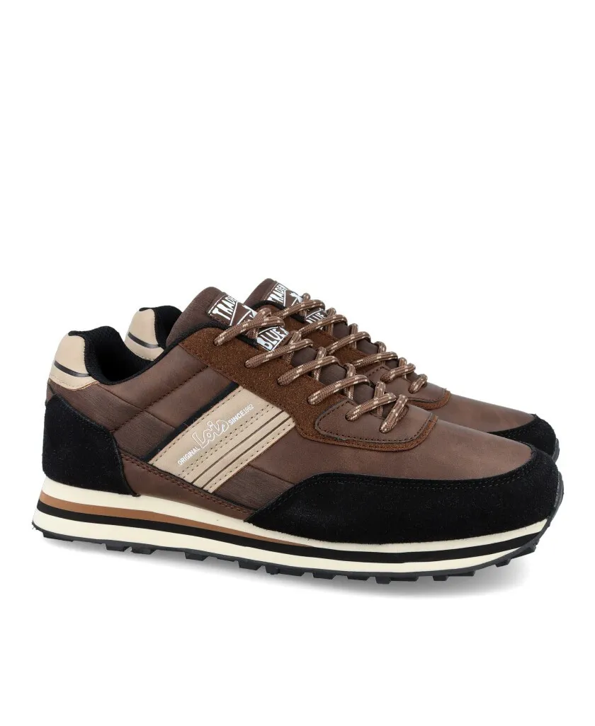 Lois 64322 Casual style men's brown sneakers