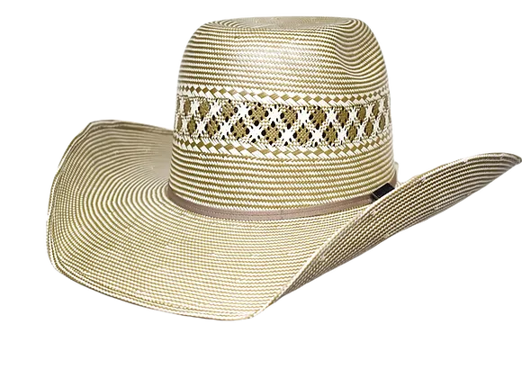 Lone Star Case Two-Tone Shantung Straw Cowboy Hat