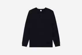 Long Sleeve Henley ~ Black