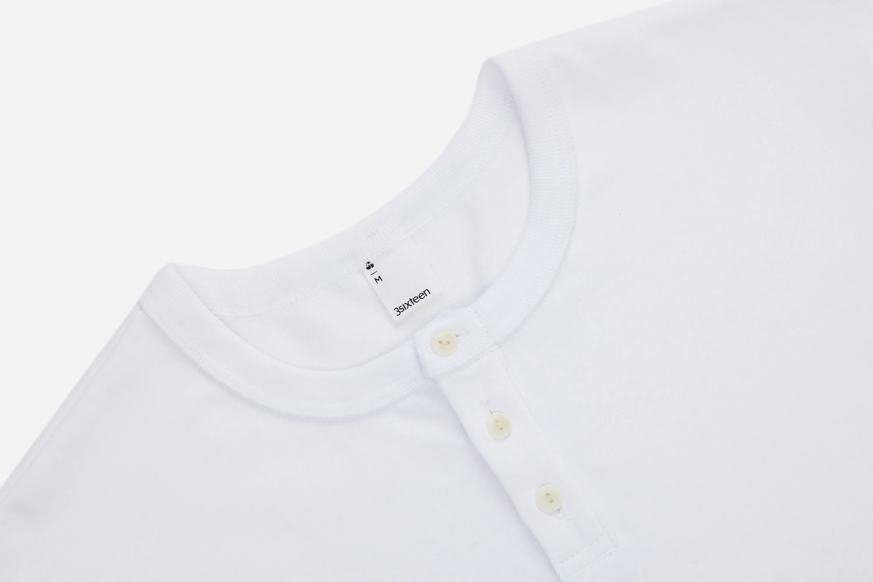 Long Sleeve Henley ~ White