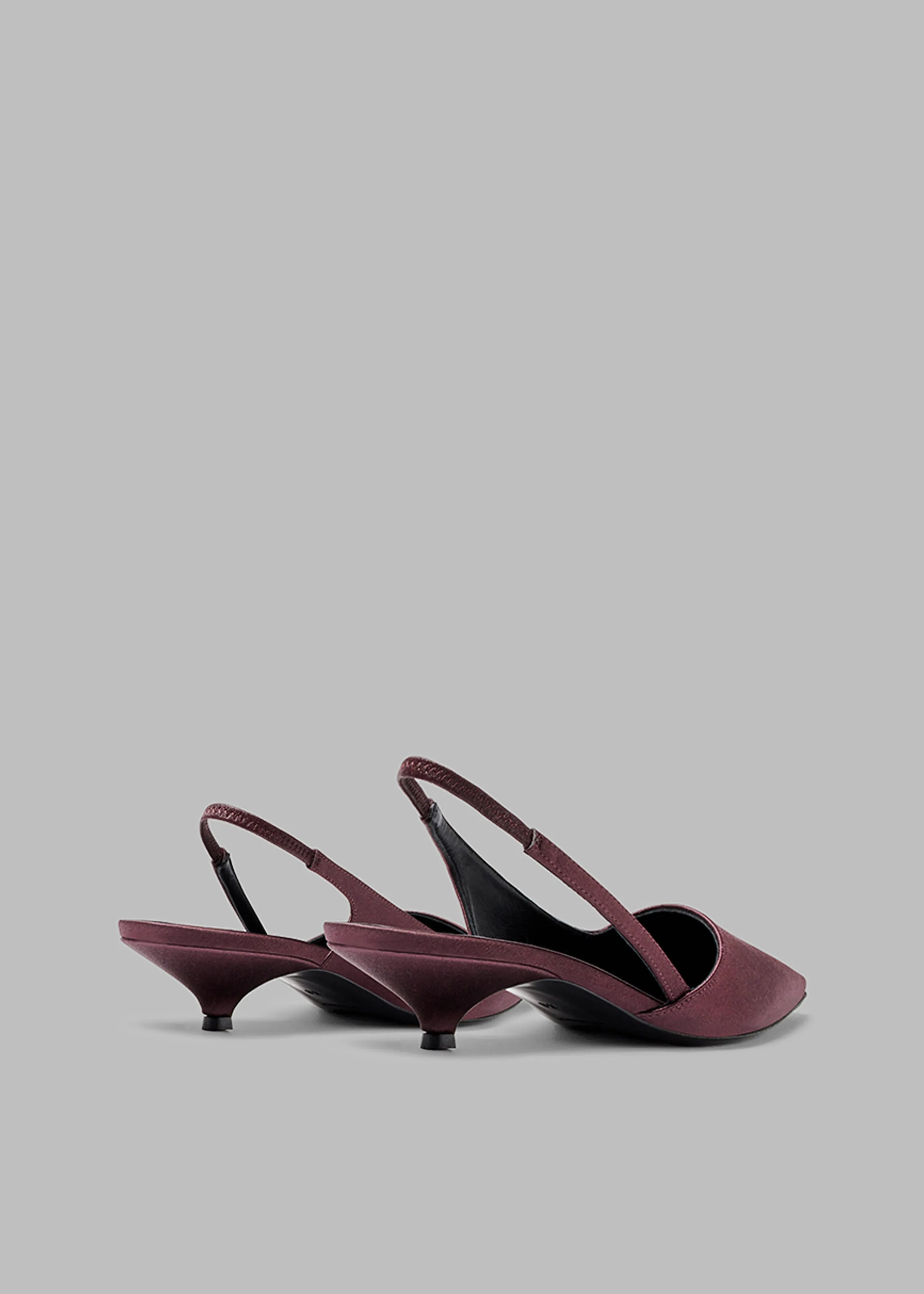 Loulou Studio Sulue Slingback Kitten Heel Shoes - Midnight Bordeaux