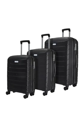 Luggage | Prime 3 Pc Set 8 Wheel Hardshell Expandable Suitcases | Rock