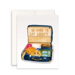 Luggage Cat Goodbye Card