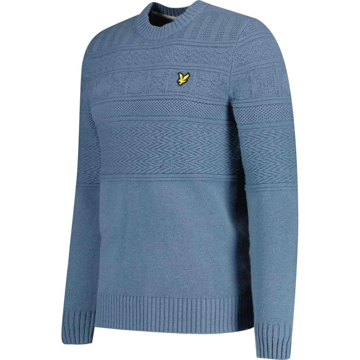 Lyle & Scott Guernsey Crew Neck Jumper Blue