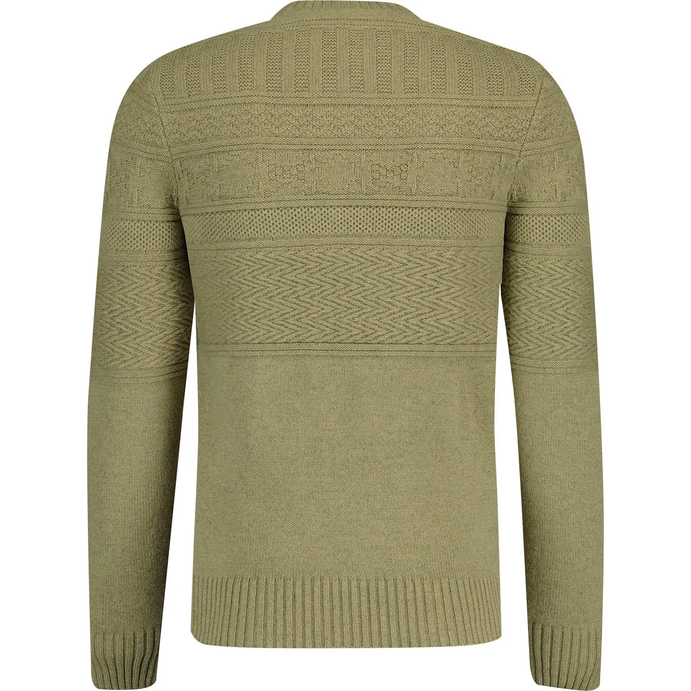 Lyle & Scott Guernsey Crew Neck Jumper Seaweed