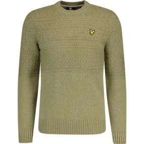 Lyle & Scott Guernsey Crew Neck Jumper Seaweed