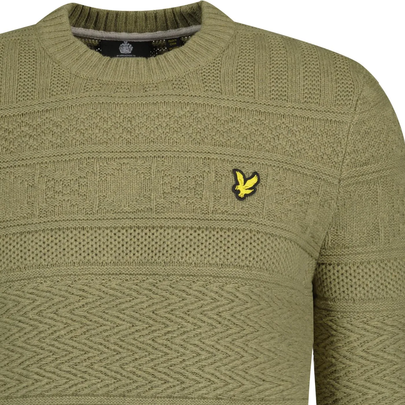 Lyle & Scott Guernsey Crew Neck Jumper Seaweed