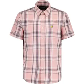 Lyle & Scott Linen Blend Retro Check Shirt (Pink)