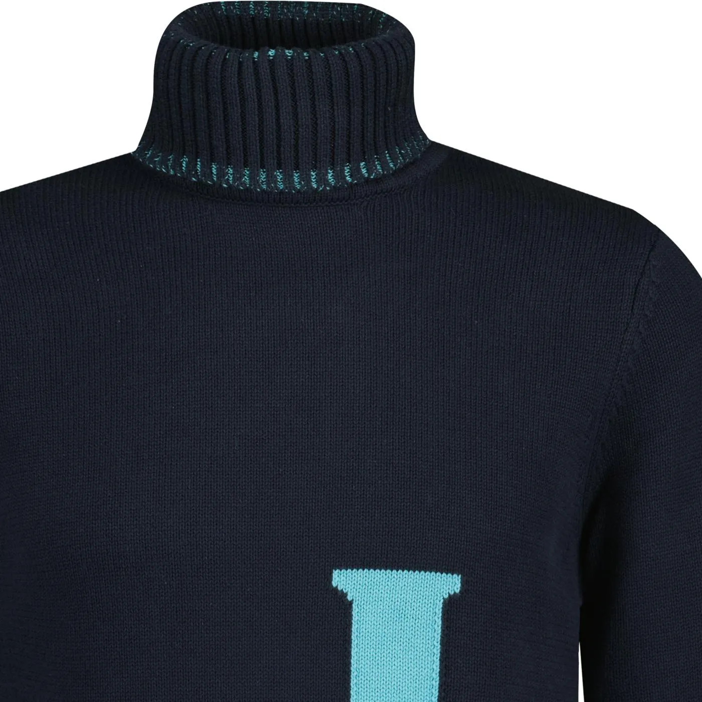 Lyle & Scott Men's LS Retro Roll Neck Jumper Navy