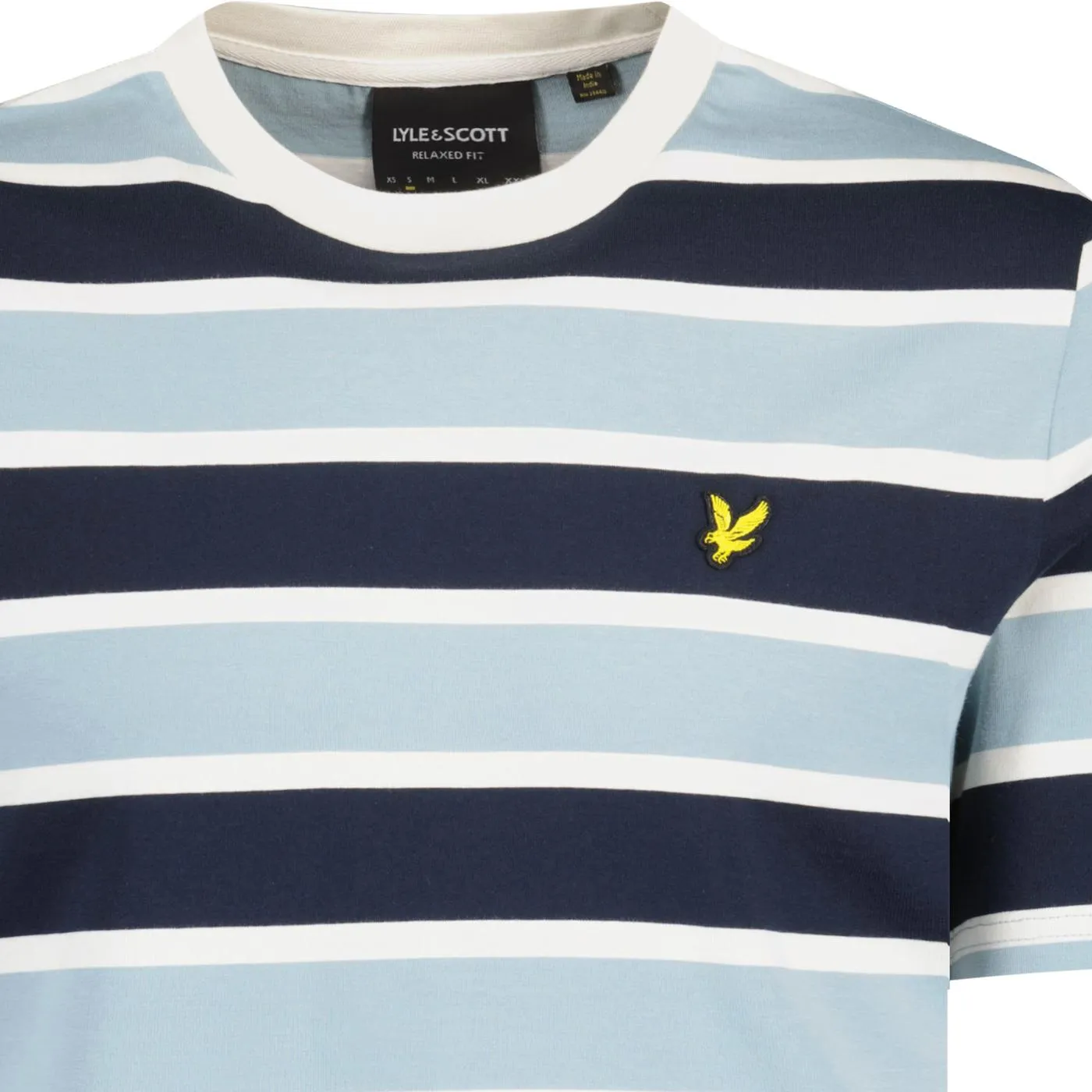 Lyle & Scott Men's Retro Stripe T-shirt Slate Blue