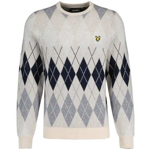 LYLE & SCOTT Mod British Argyle Crew Neck Jumper C