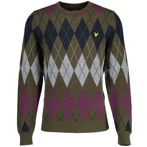 LYLE & SCOTT Mod British Argyle Crew Neck Jumper O