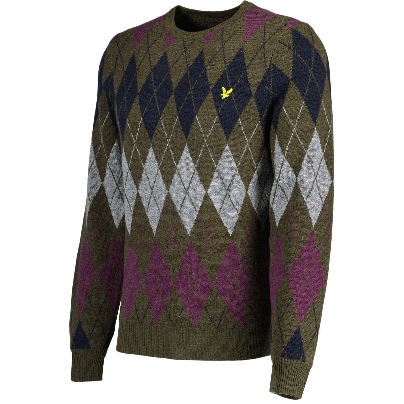 LYLE & SCOTT Mod British Argyle Crew Neck Jumper O