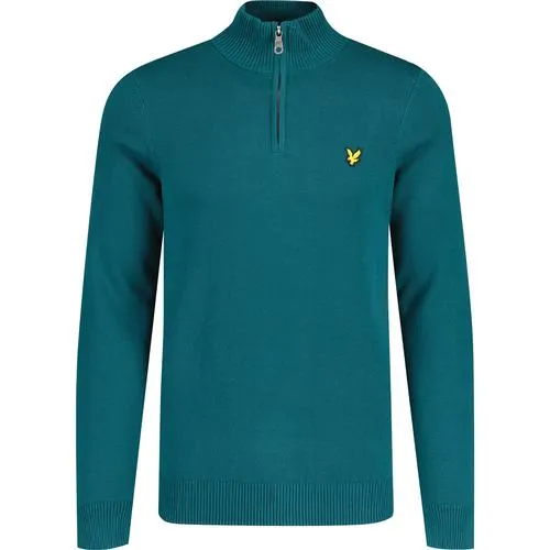 Lyle & Scott Quarter Zip Funnel Neck Jumper (MG)