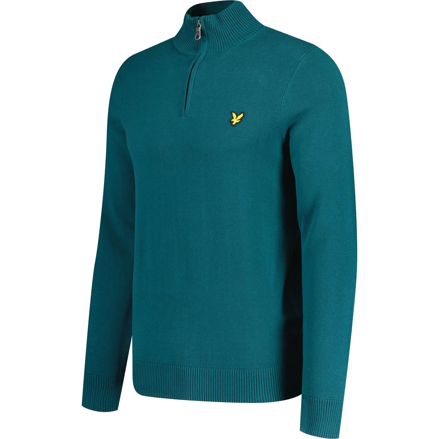 Lyle & Scott Quarter Zip Funnel Neck Jumper (MG)