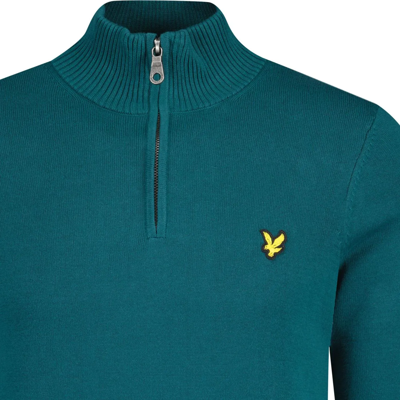 Lyle & Scott Quarter Zip Funnel Neck Jumper (MG)