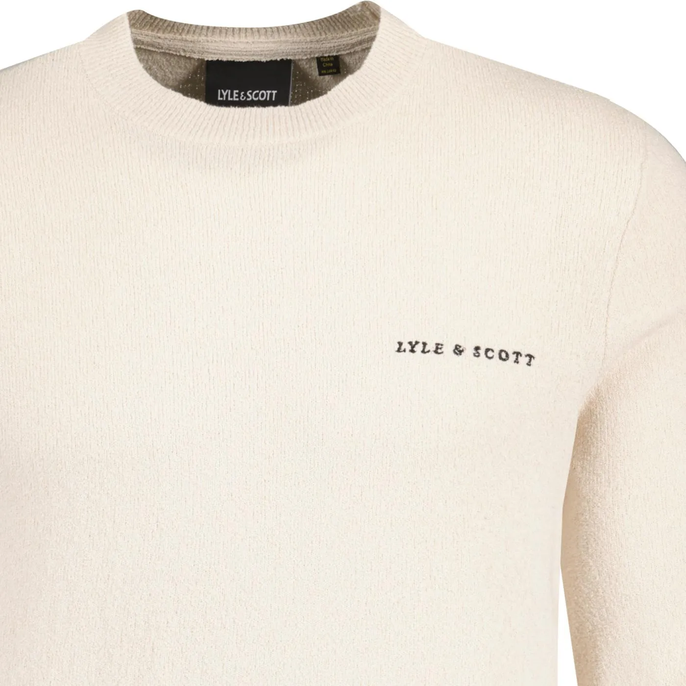 Lyle & Scott Retro Boucle Crew Neck Jumper Cove