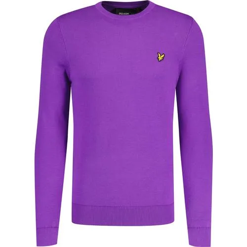 Lyle & Scott Retro Crew Neck Jumper Card Purple