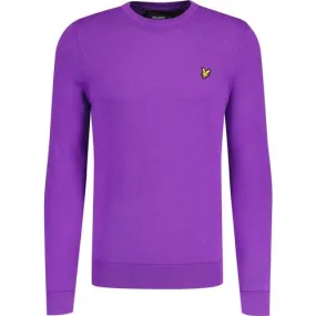 Lyle & Scott Retro Crew Neck Jumper Card Purple