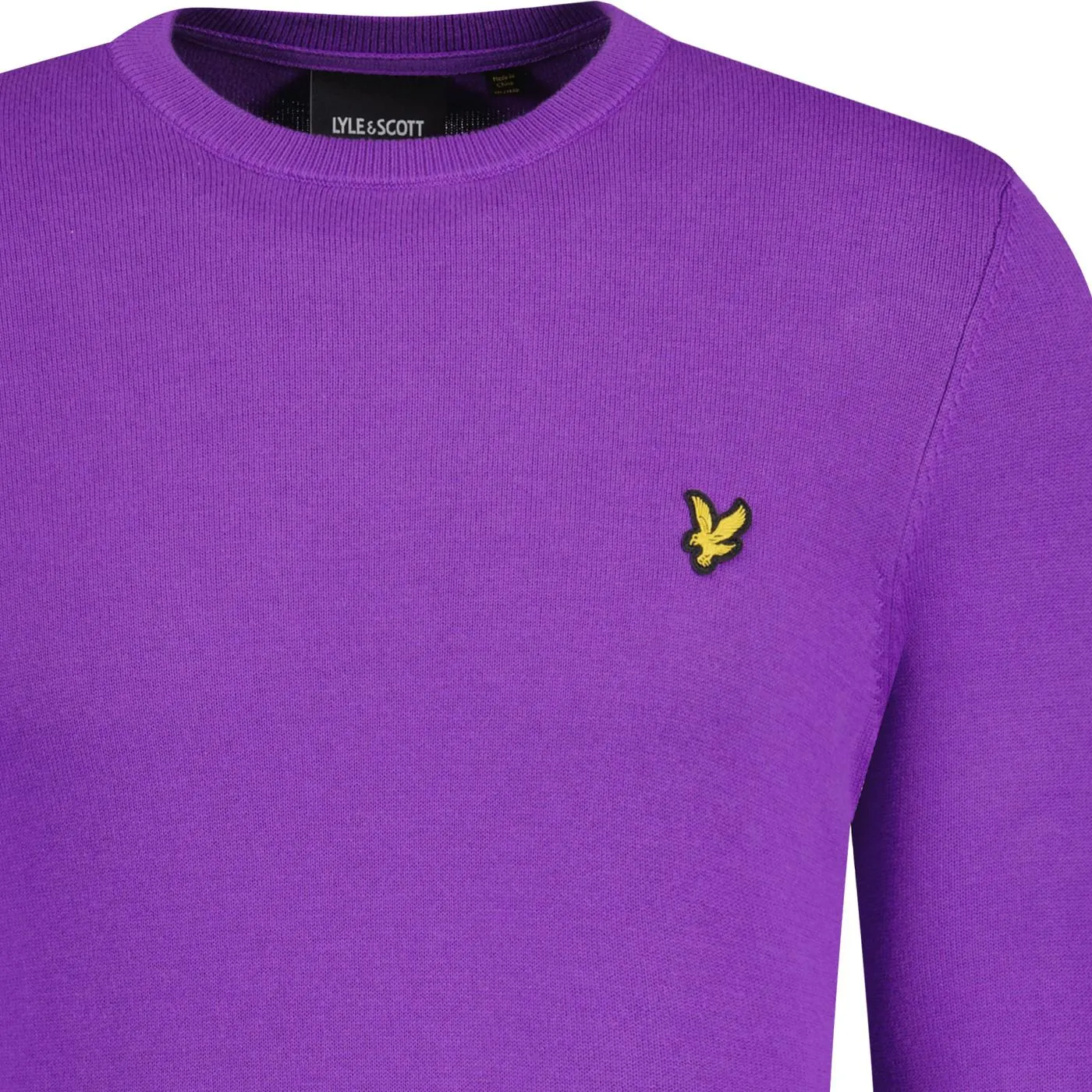 Lyle & Scott Retro Crew Neck Jumper Card Purple