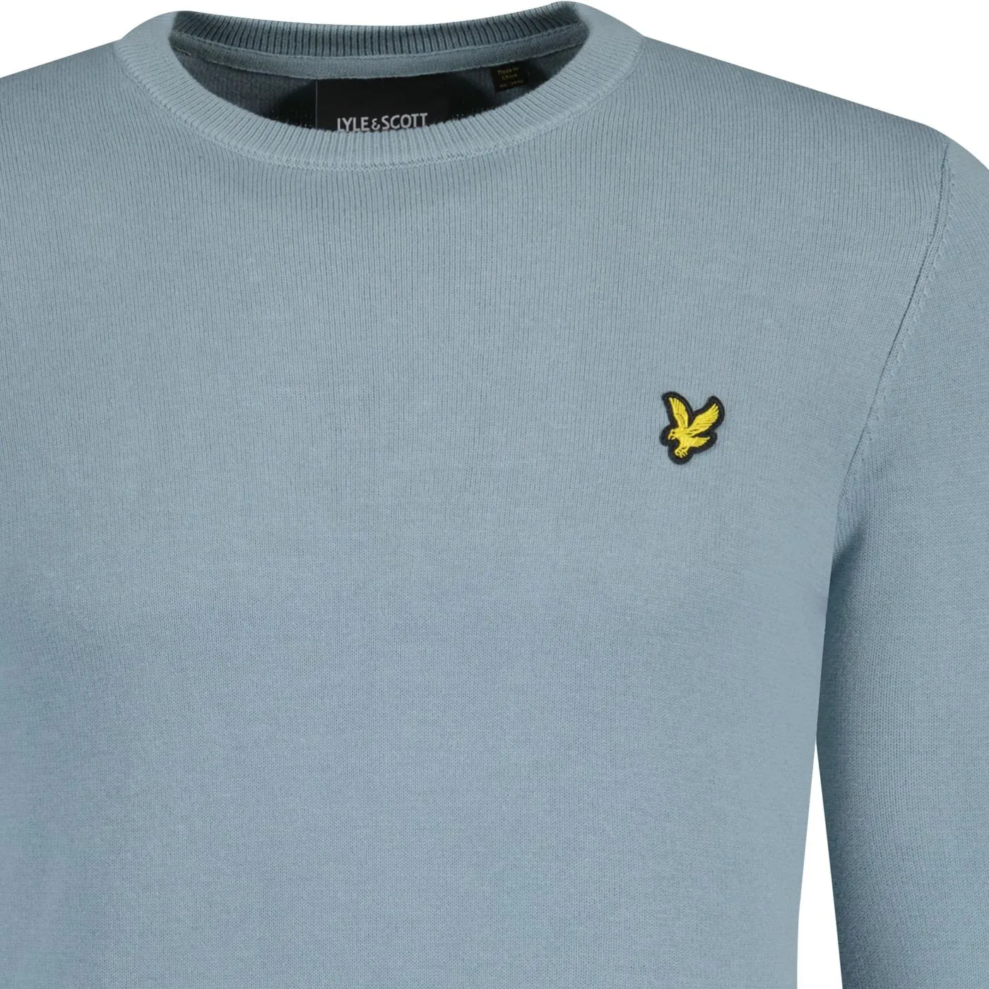 Lyle & Scott Retro Crew Neck Jumper Slate Blue