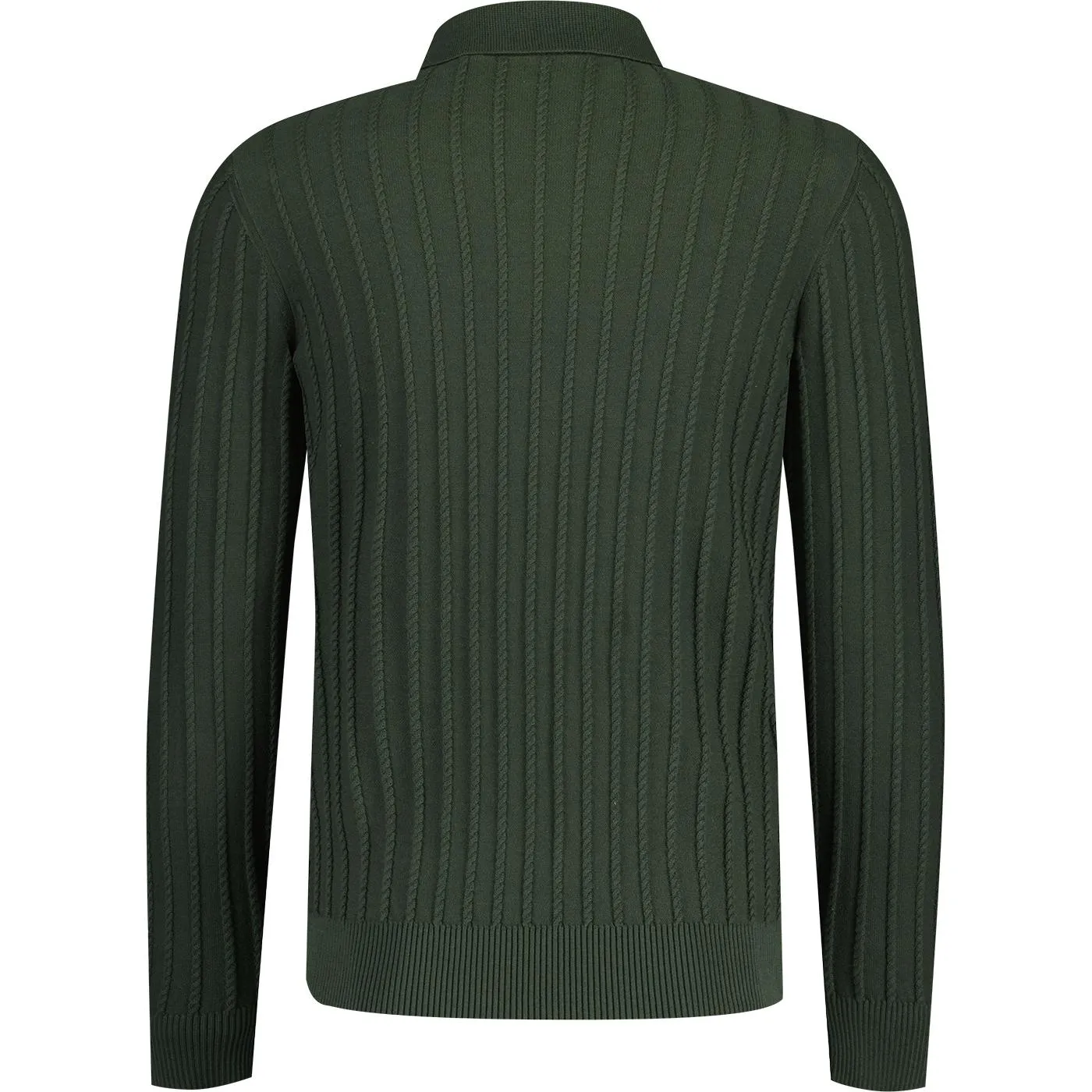 Lyle & Scott Retro Micro Cable Rugby Jumper (WG)