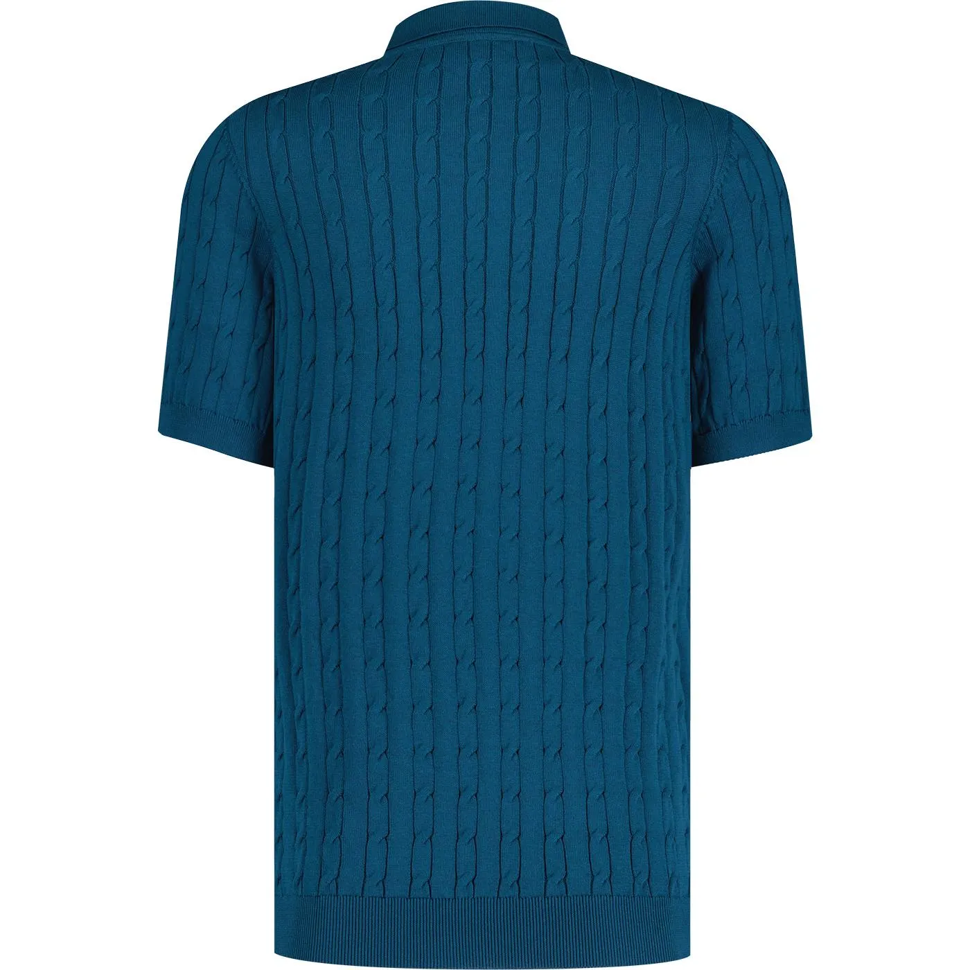 Lyle & Scott Retro Mod Cable Knitted Polo Shirt AN